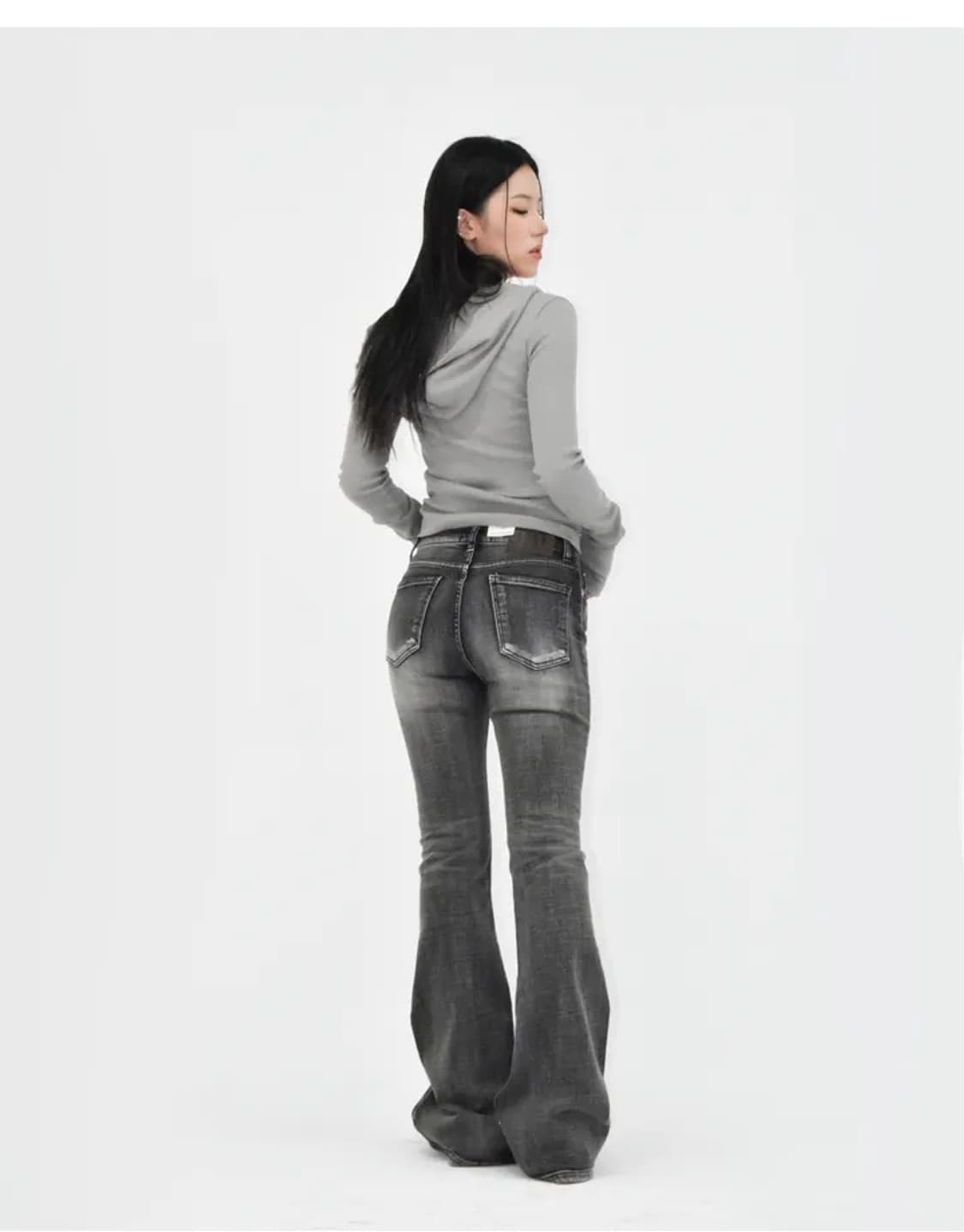 모드니치 ootj 브러쉬 흑청 부츠컷 데님 팬츠 m 상품이미지7