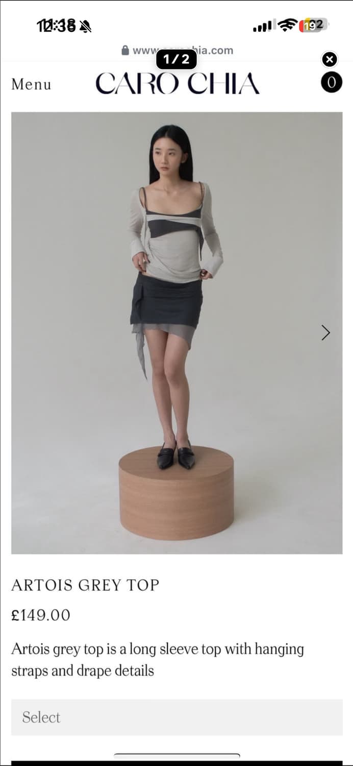 Caro chia artois grey top 상품이미지2