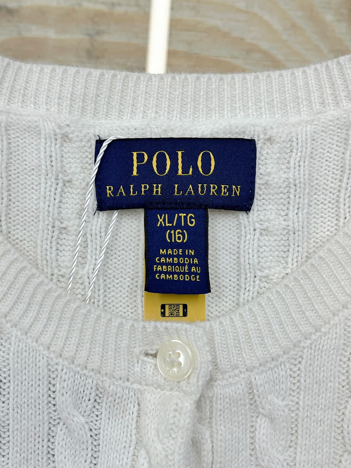 폴로 랄프 로렌 QR 라벨 케이블 가디건 상품이미지5