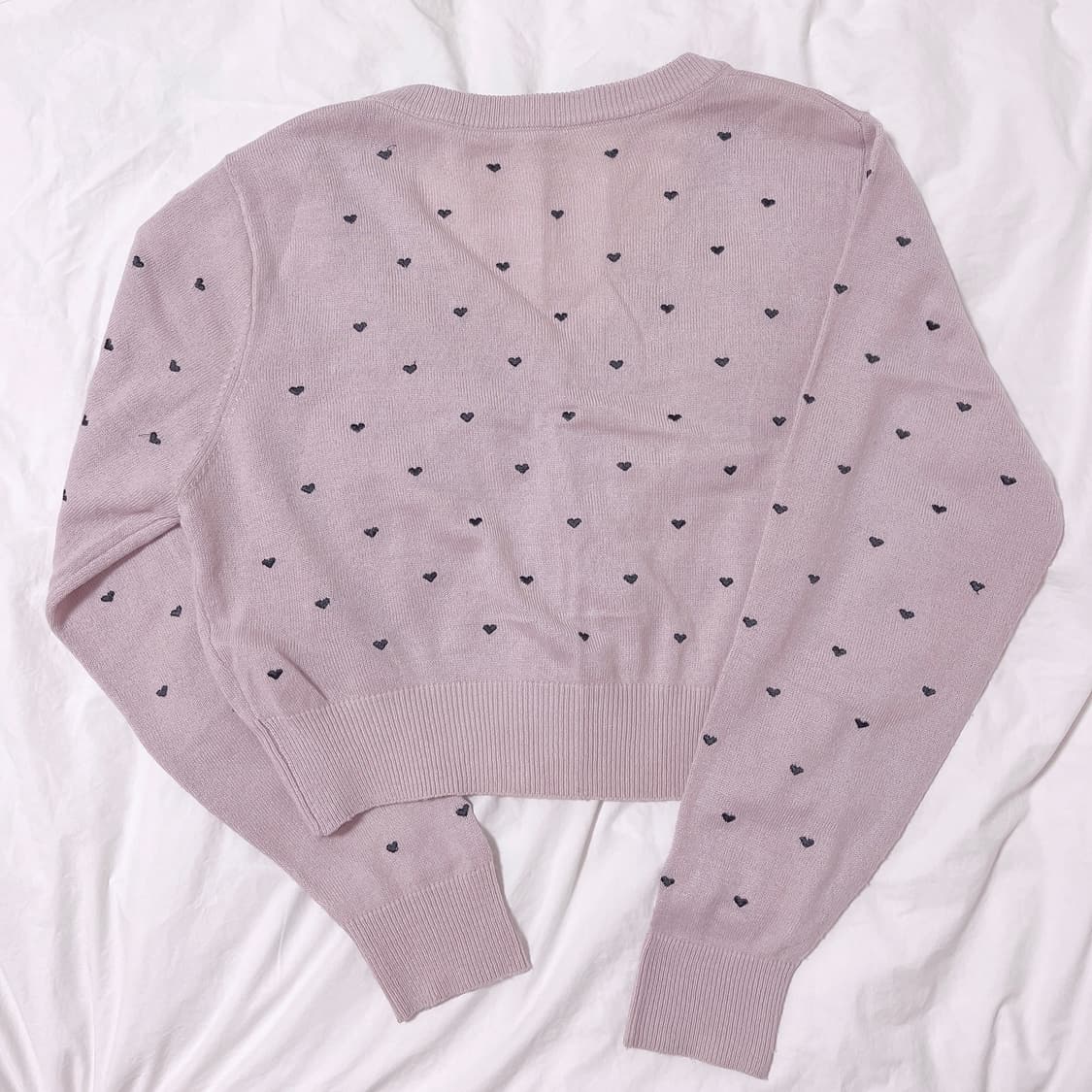 이블린 에블린 니트 하트 도트 가디건 히메갸루 로걀 핑크 빈티지 상품이미지4