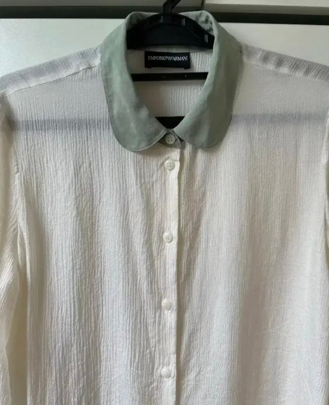 엠포리오 아르마니 카라 블라우스 아이보리 상품이미지3