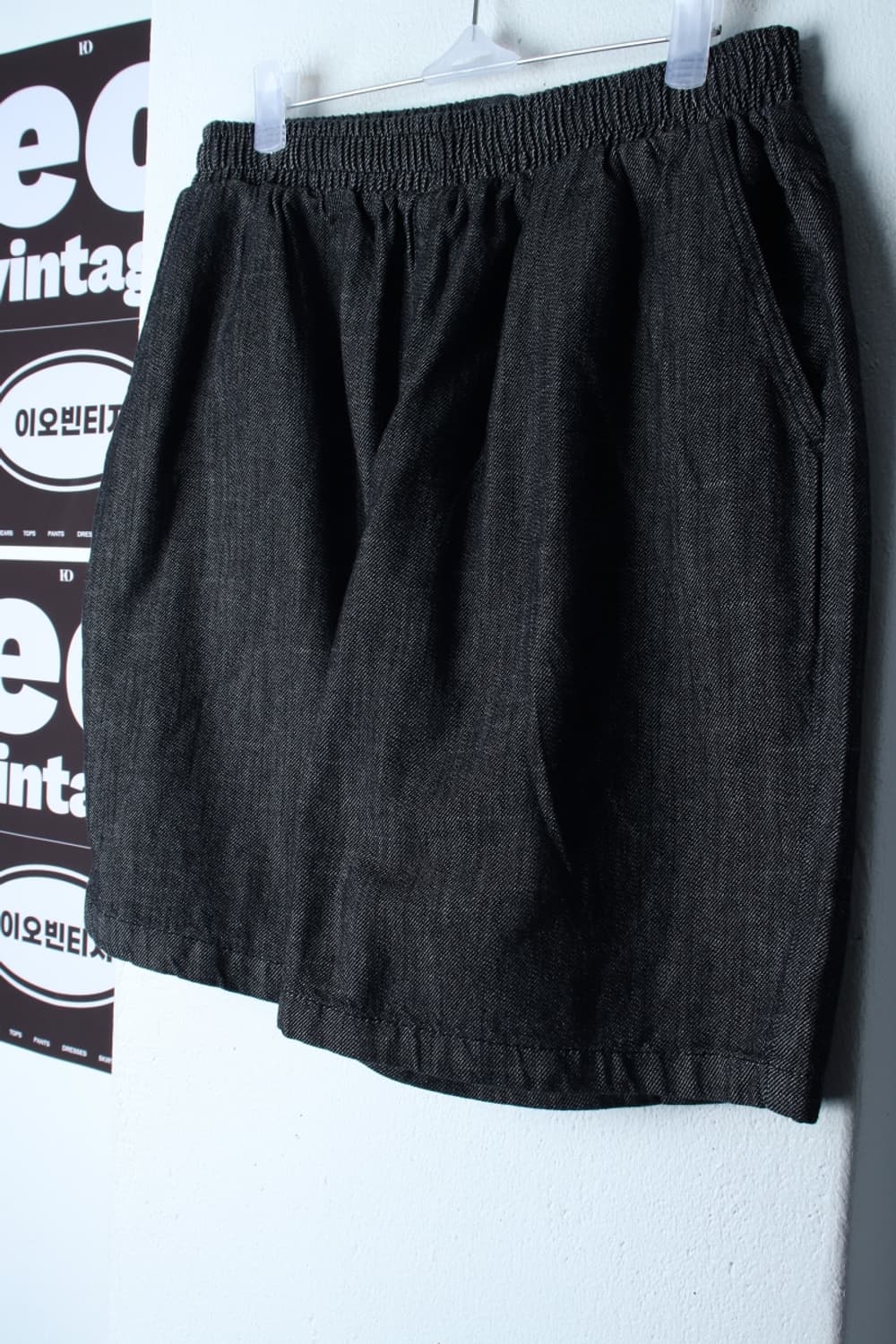 (XL-2XL) 토피 반바지 팬츠 버뮤다 생지 밴딩 블랙-P1P10280 상품이미지1