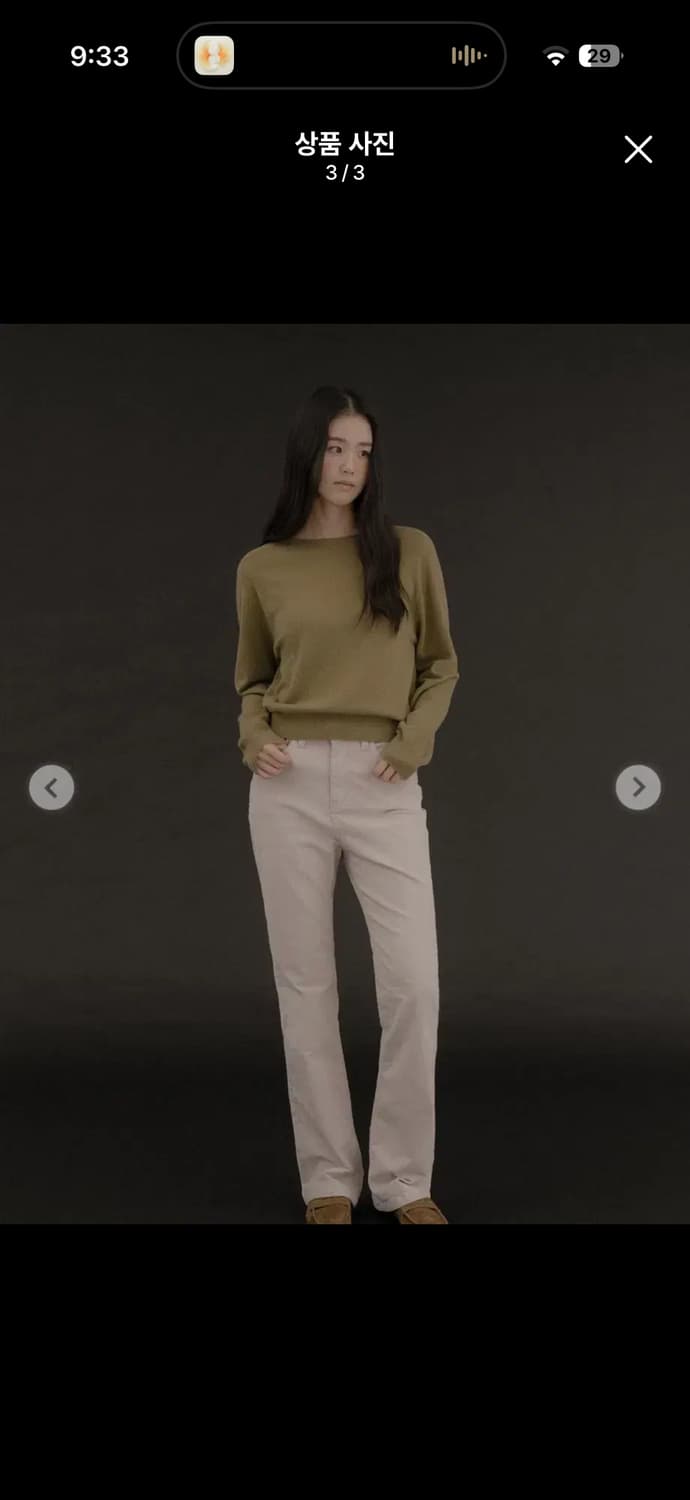 베뉴엣 Benuet sank knit 샌드 니트 올리브 상품이미지3