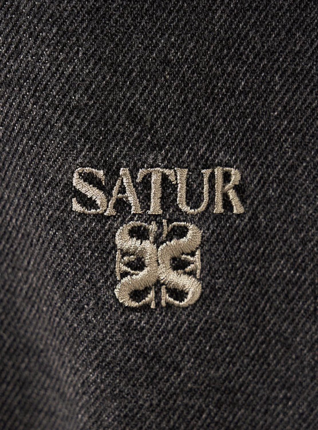 SATUR 테오 데님 블루종 후드 자켓 차콜  xxl 새상품 상품이미지5