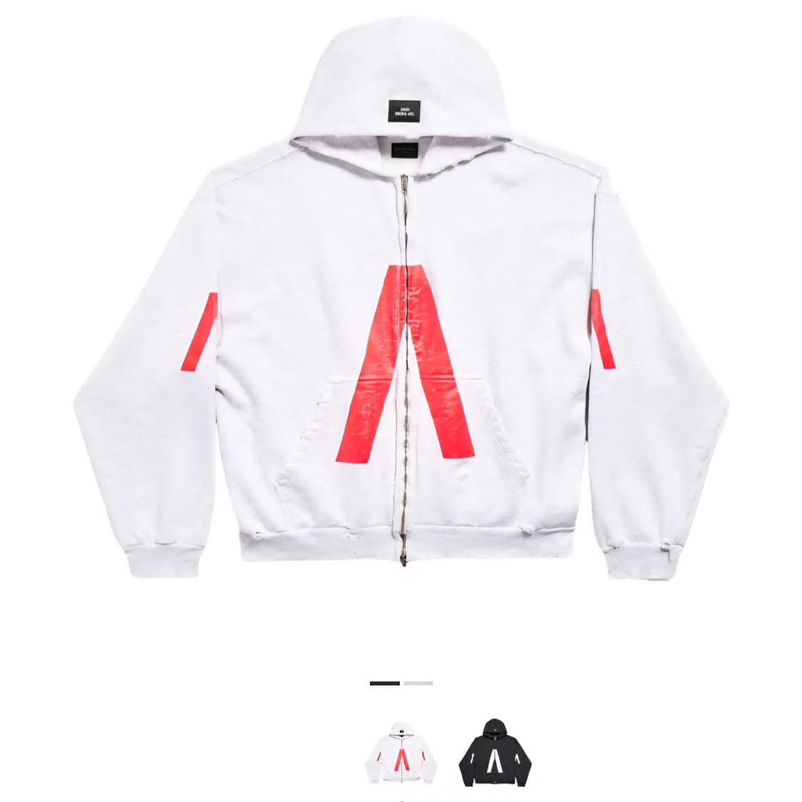 발렌시아가 뮤직 아카이브 후디 집업 후드 티셔츠 상품이미지6