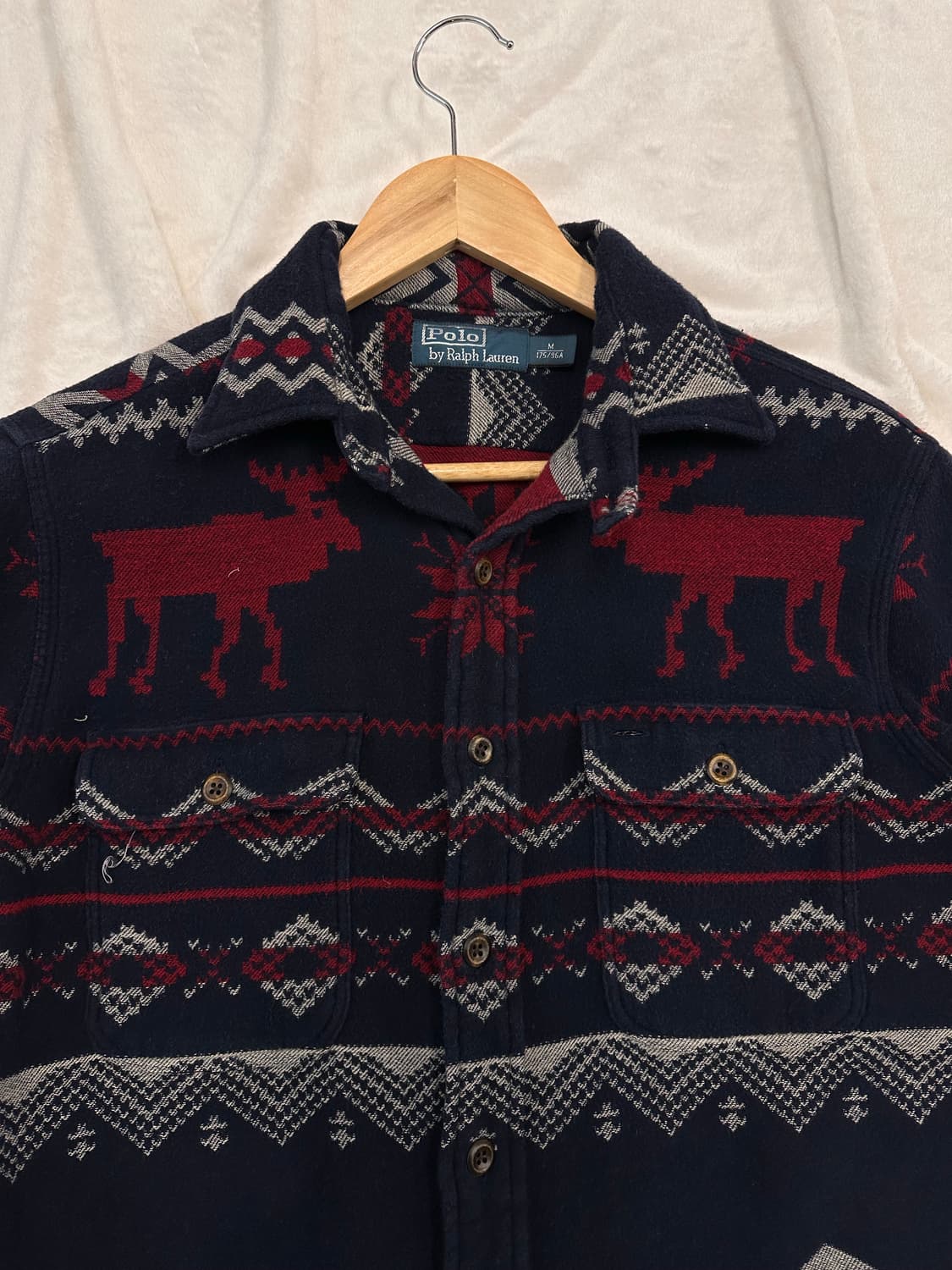 (M)폴로랄프로렌 아즈텍 플란넬 셔츠 네이비 상품이미지2