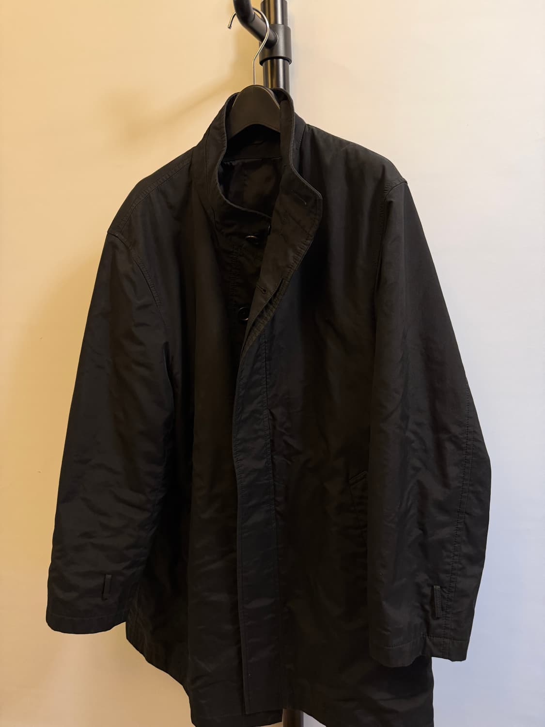 빈티지 하이넥 버튼 하프코트 상품이미지2