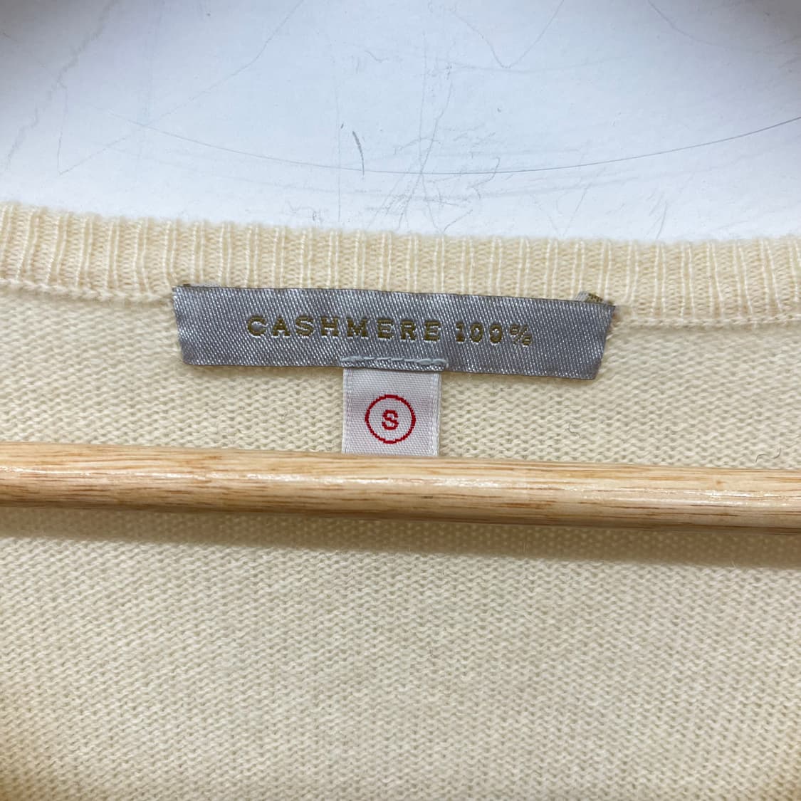 캐시미어 100% 아이보리 가디건 여s 상품이미지3