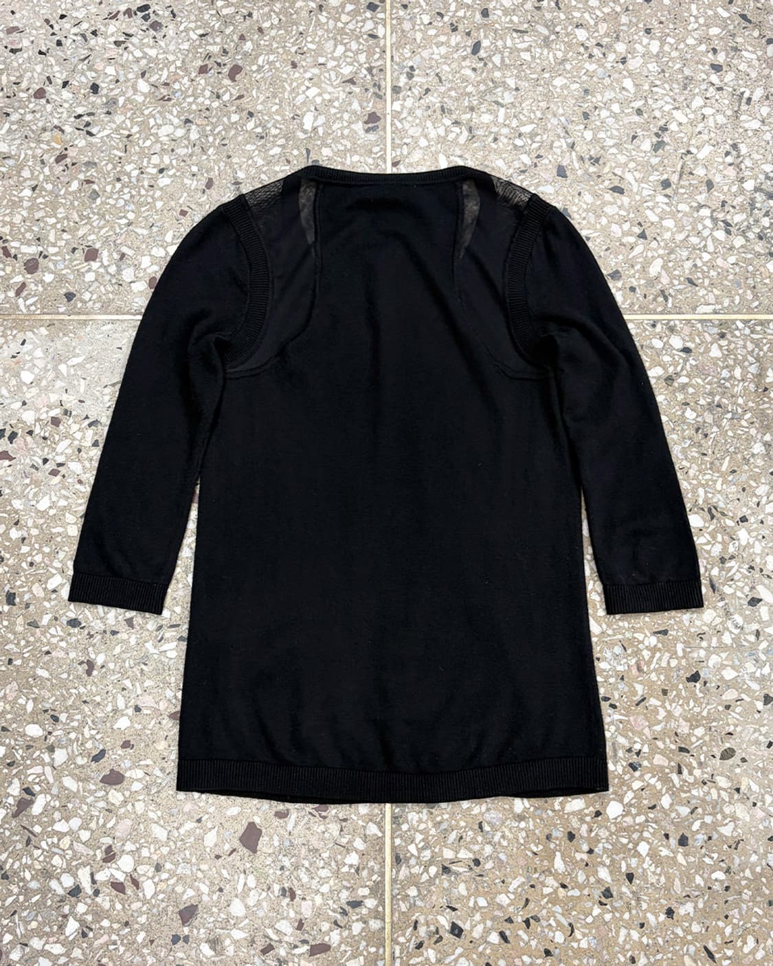 아르마니 익스체인지 메쉬 패널 니트 탑 상품이미지2