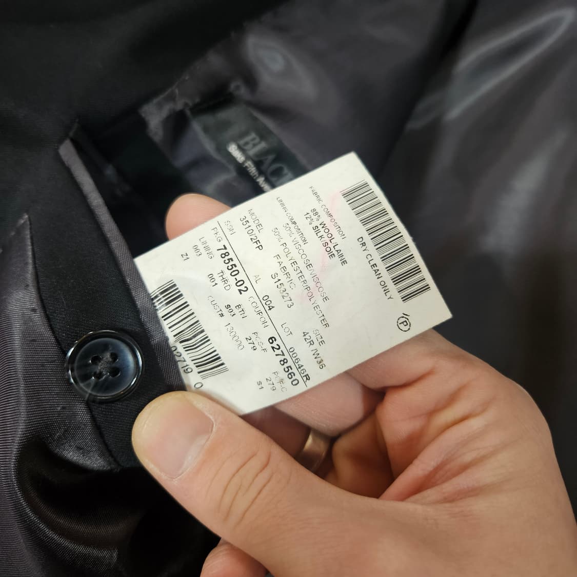 에르메네질도제냐 in USA 테일러드 베이직  블레이져 42R size 상품이미지9