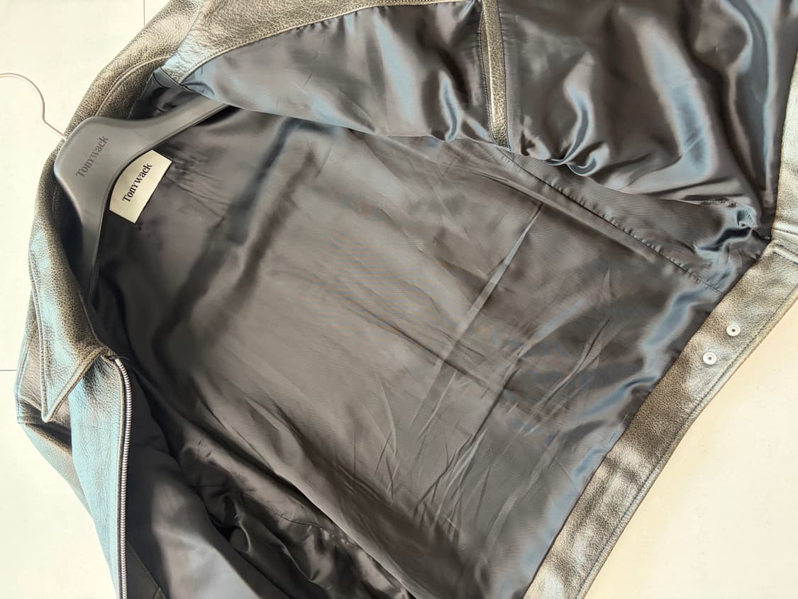 토니웩 레더 체스트 집 자켓 트리트먼트 블랙 XL 상품이미지6