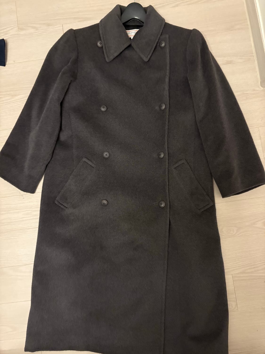 생로랑 울 더블 코트 상품이미지2