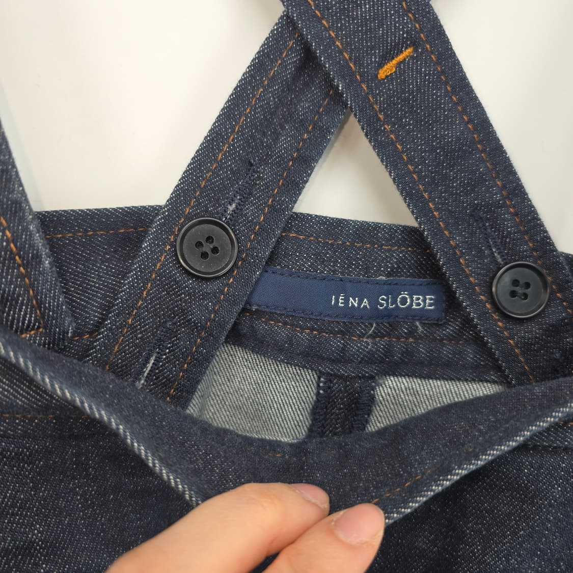 IENA SLOBE 데님 멜빵 스커트 상품이미지2