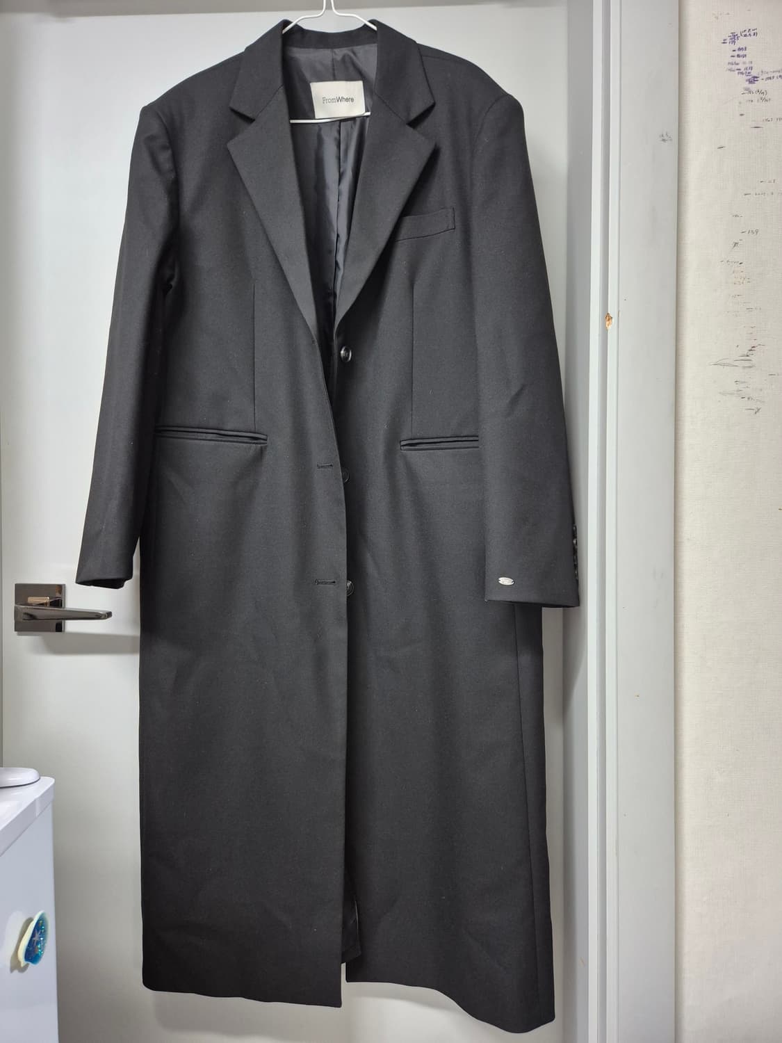 FROMWHERE 프롬웨얼 Oversized wool single coa 상품이미지5