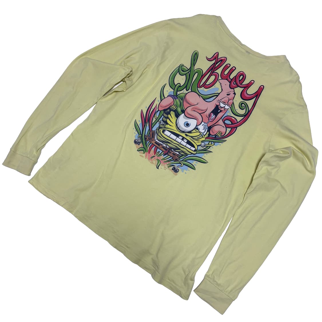 'Oh Buoy' 백로고 페일 옐로우 롱슬리브 상품이미지1