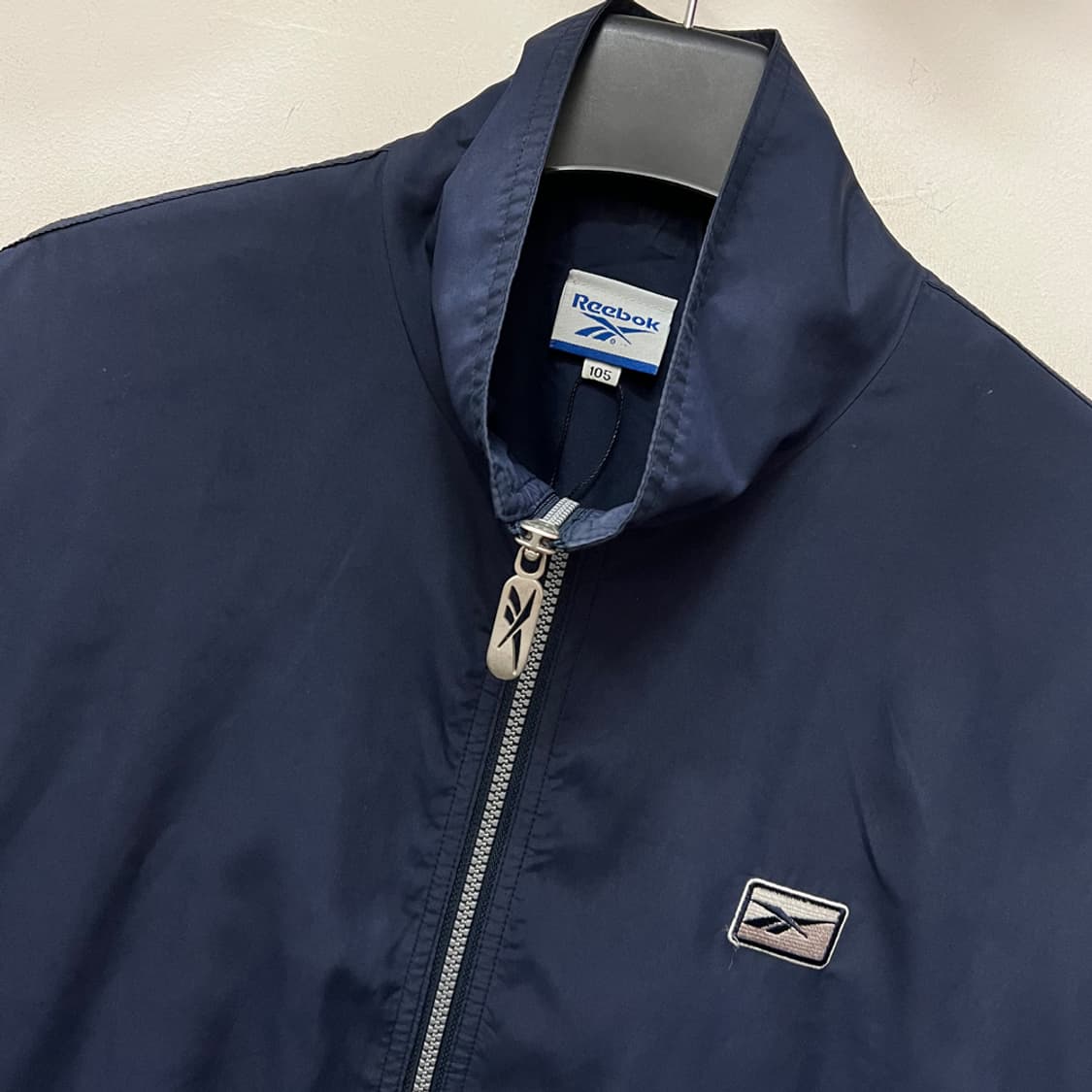 리복 빈티지 베이직 로고 네이비 바람막이 자켓 XL 상품이미지3