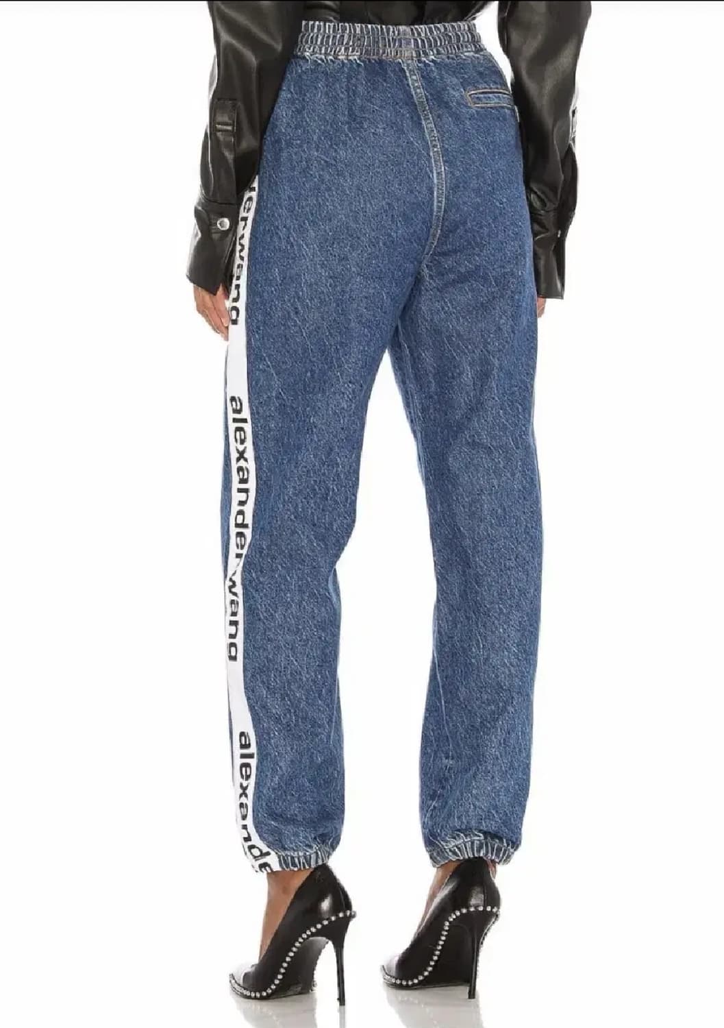 알렉산더왕 Alexander Wang 로고 패널 데님 조거팬츠 사이즈 X 상품이미지3