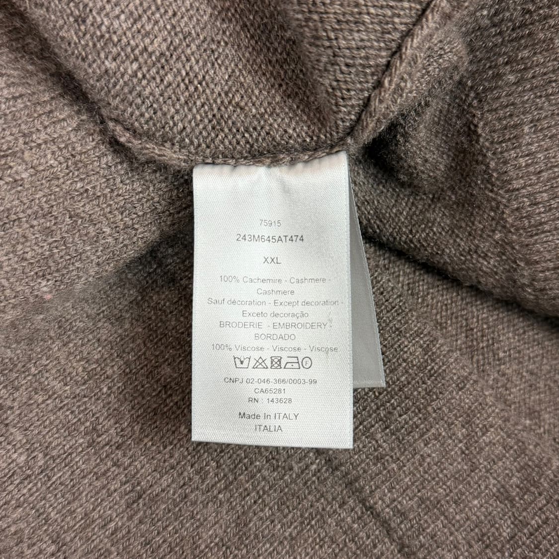 [리오브] 디올 꾸뛰르 자수 로고 캐시미어 니트 상품이미지5