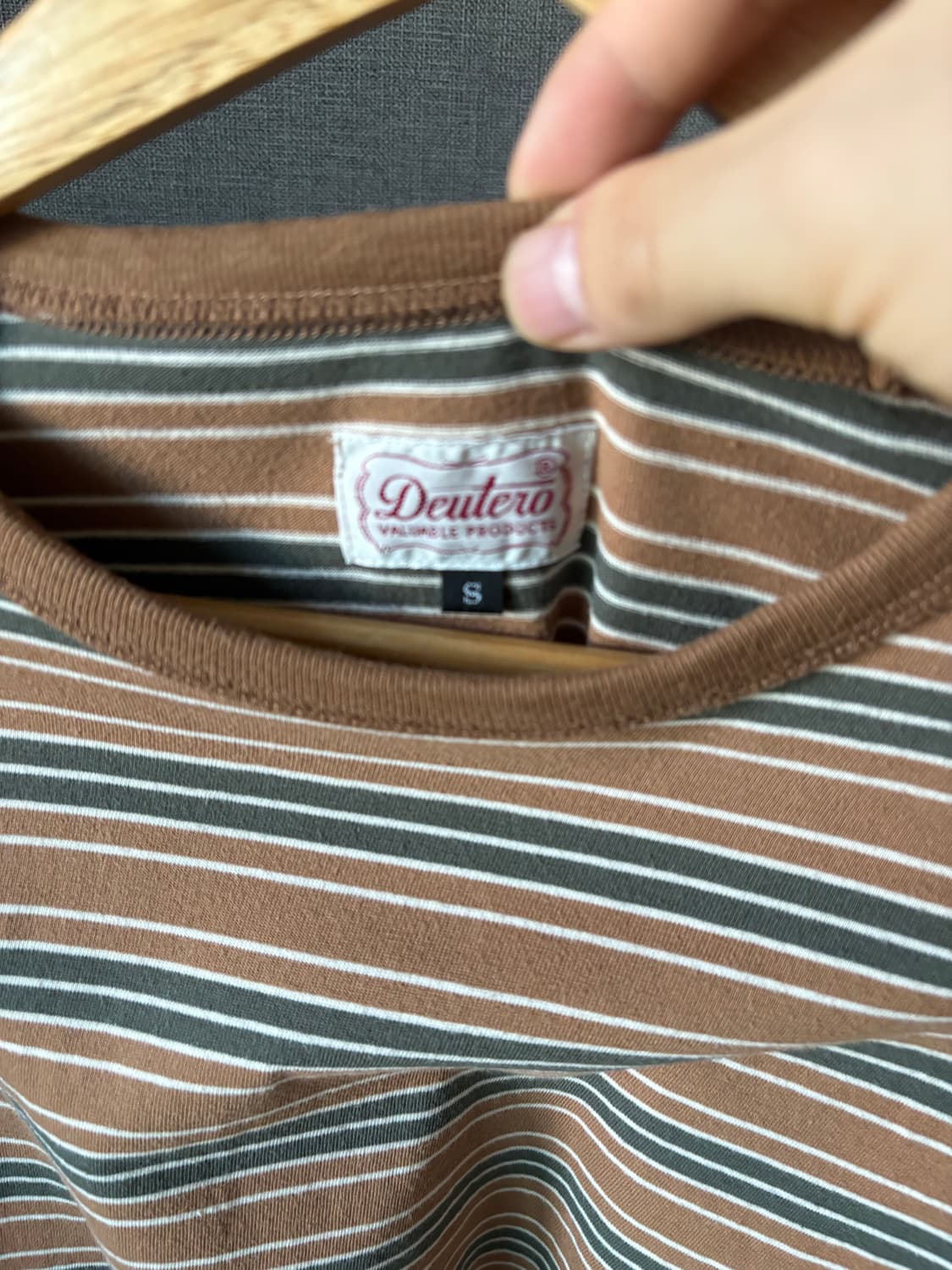 듀테로 레오 빈티지 스트라이프 반팔티S 상품이미지2