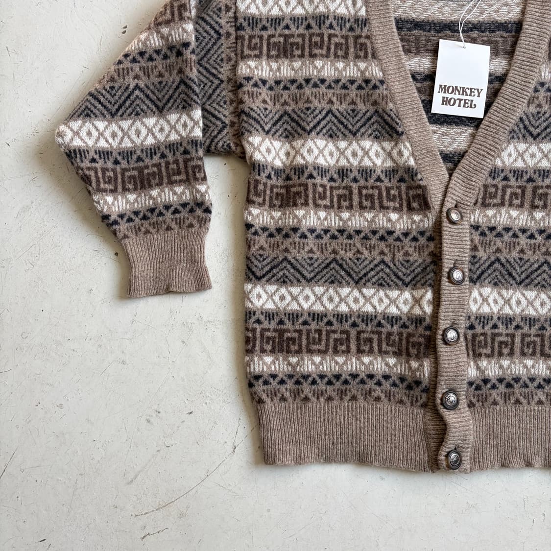 90s Old Rive 빈티지 울 가디건 L 상품이미지3