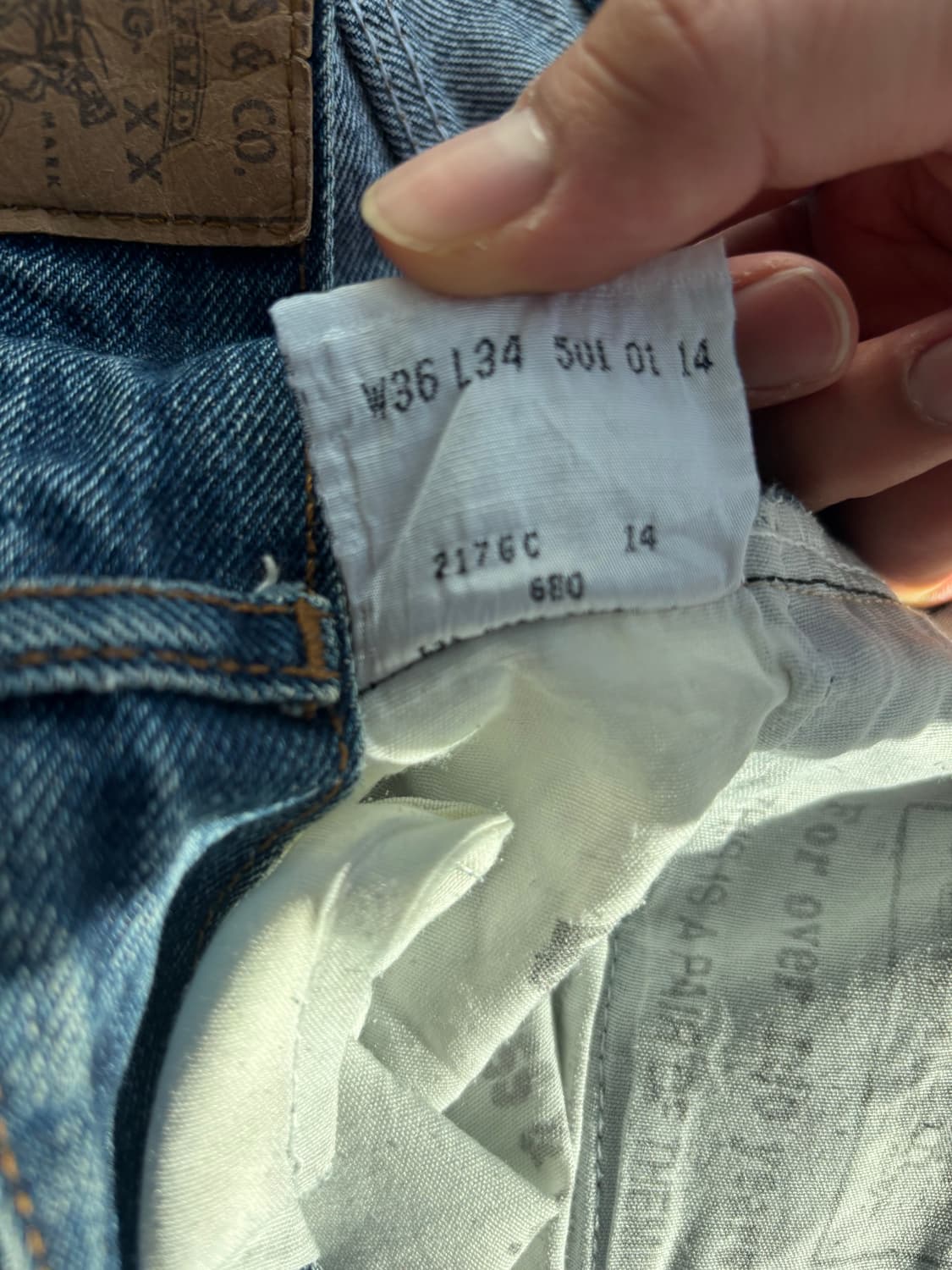 리바이스 501 36X34 made in USA 상품이미지7