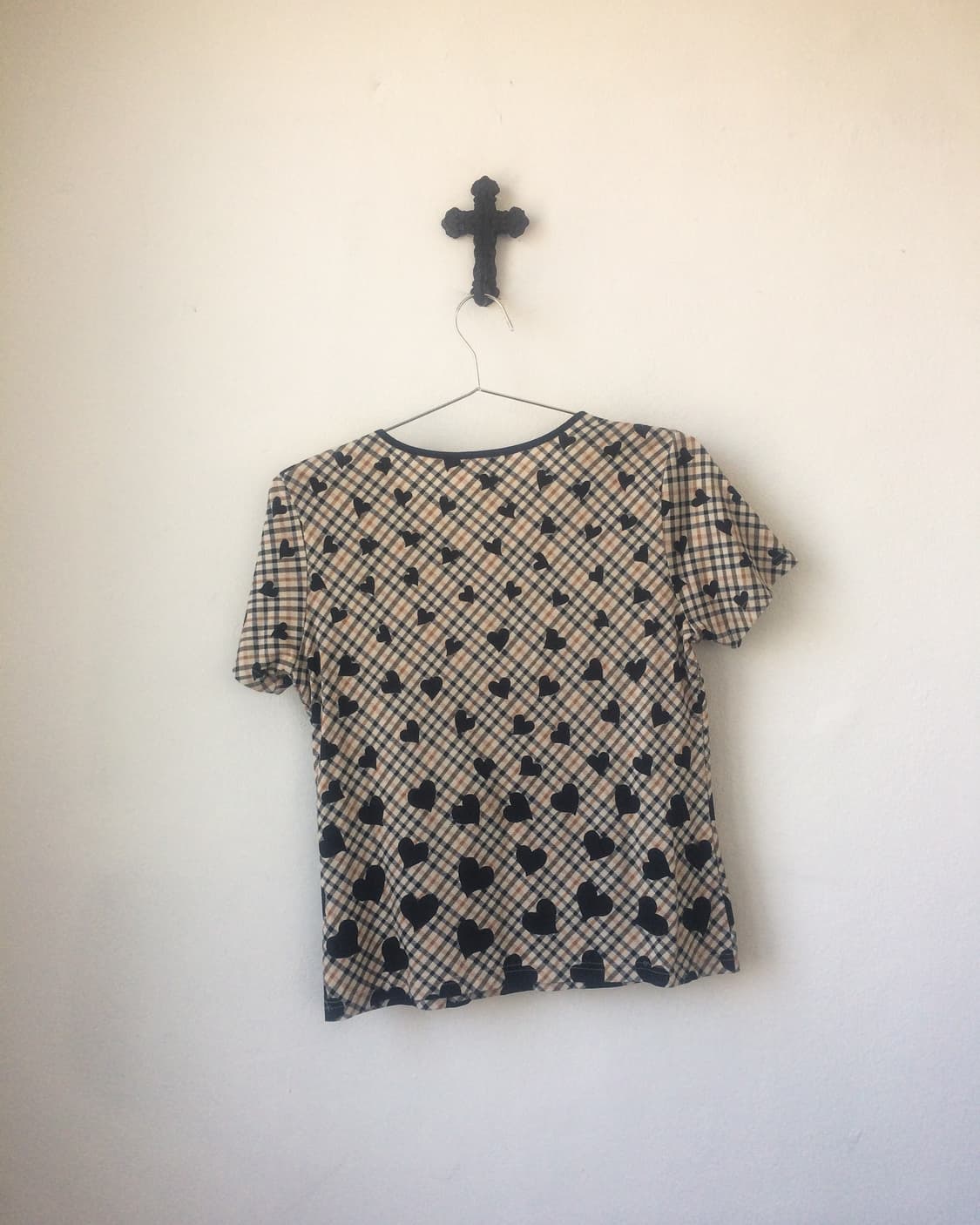 Daks heart check pattern t shirt 상품이미지2