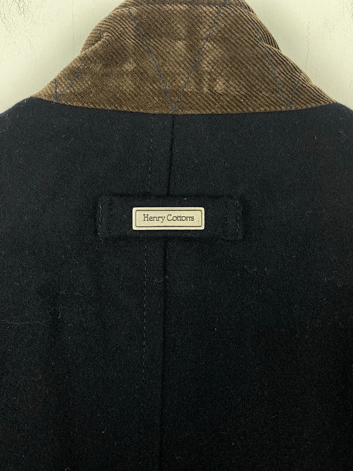 헨리코튼 엘보 패치 울 누빔 자켓 블레이져 M 상품이미지4