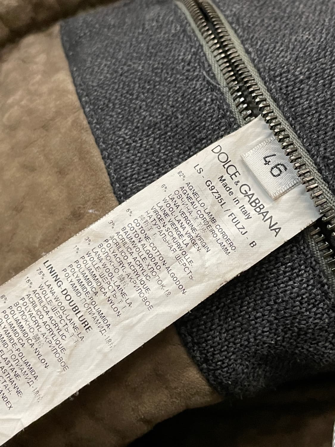 돌체앤가바나 스웨이드 봄버 자켓 상품이미지9