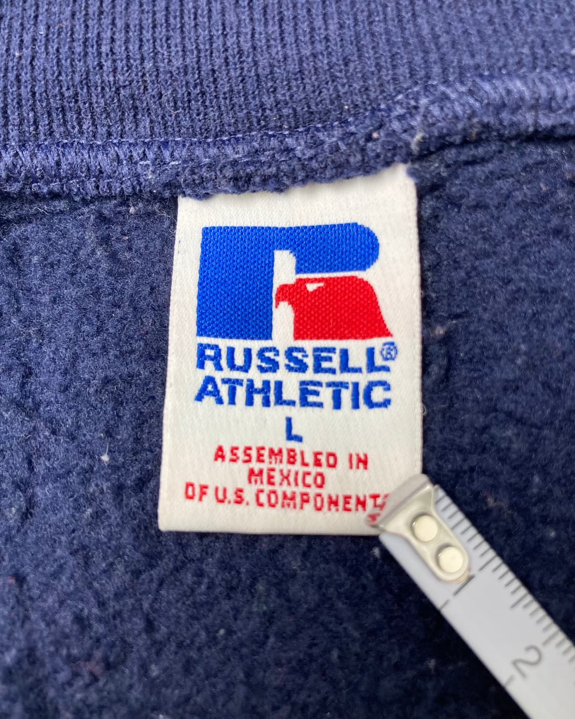 90s Russell Zip Up Sweatshirt (navy) 상품이미지3