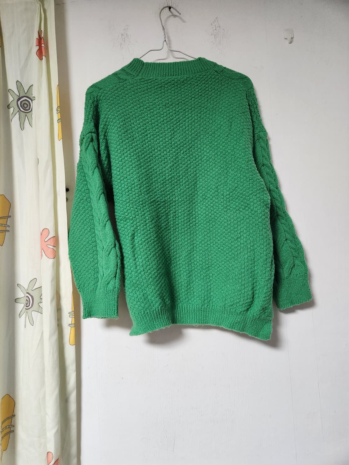 그린 꽈배기 니트 스웨터 F 상품이미지2