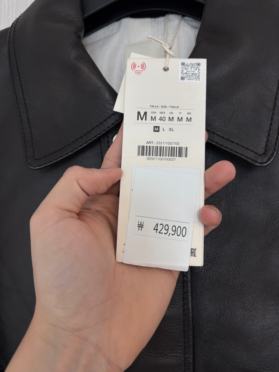 새상품) M 자라 A-2 카우 레더 빈티지 브라운 자켓 상품이미지5