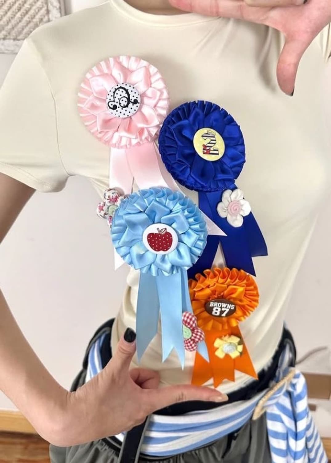 ♪ rosette badge 로제트 뱃지 ♪ 아일릿 샵페어리 핸드메이드 상품이미지3