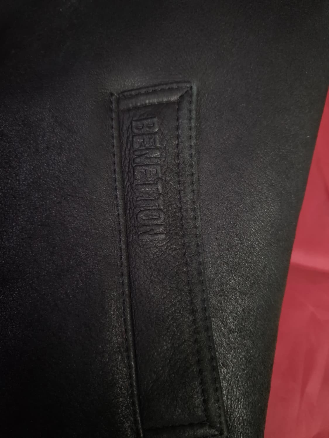 오리지날 90's 베네통 빈티지 리얼레더 무스탕 상품이미지6