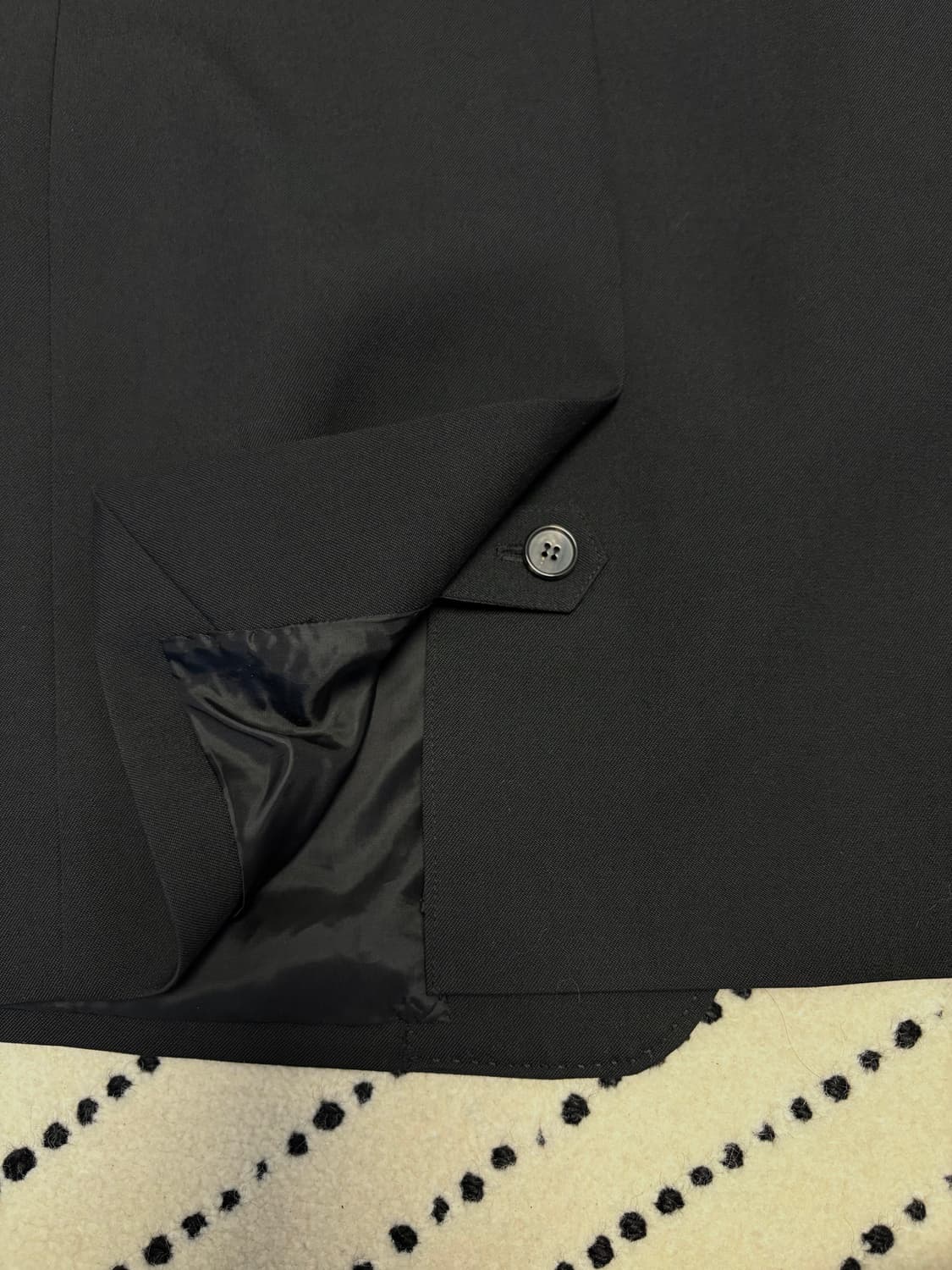 Wool 100% 빈티지 오버사이즈 블랙 자켓  상품이미지4