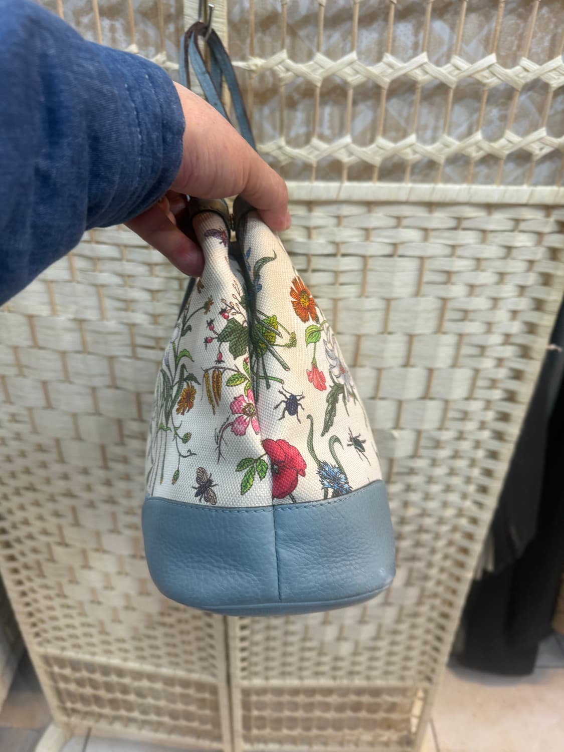 정품 구찌 일본 50주년 한정판 플로라 캔버스 숄더백 팝니다 상품이미지4