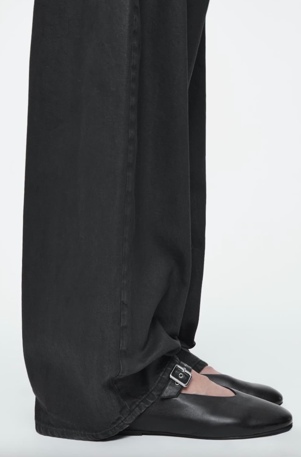 (W) COS 레더 메리 제인 플랫 블랙 상품이미지8