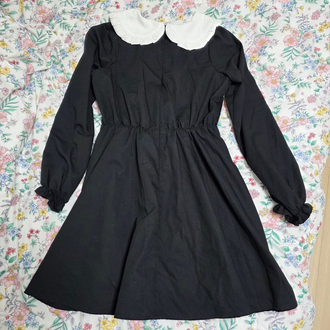 허니시나몬 일브)지뢰계 갸루공겜여주 고딕로리타 일본빈티지 블랙프릴 원피스 상품이미지3