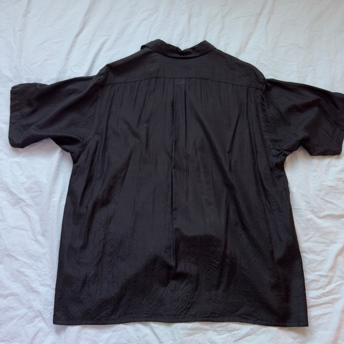 [3] 코모리 25SS 울 실크 하프 셔츠 차콜 상품이미지3