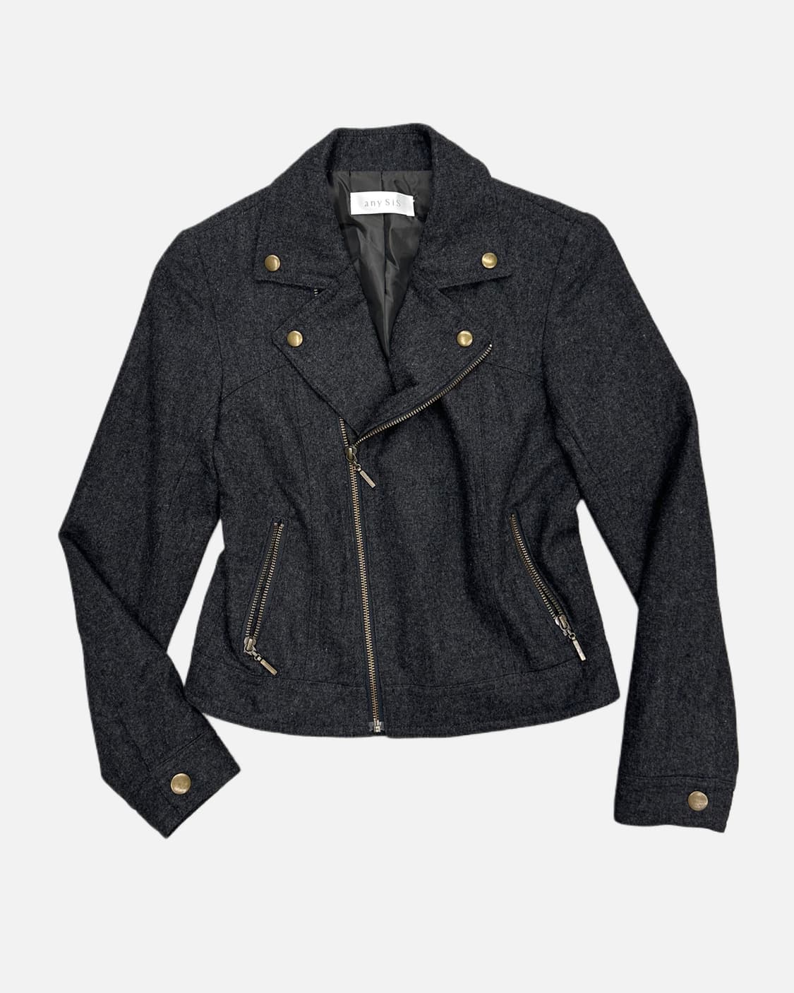 ANYSIS charcoal wool rider jacket 상품이미지1