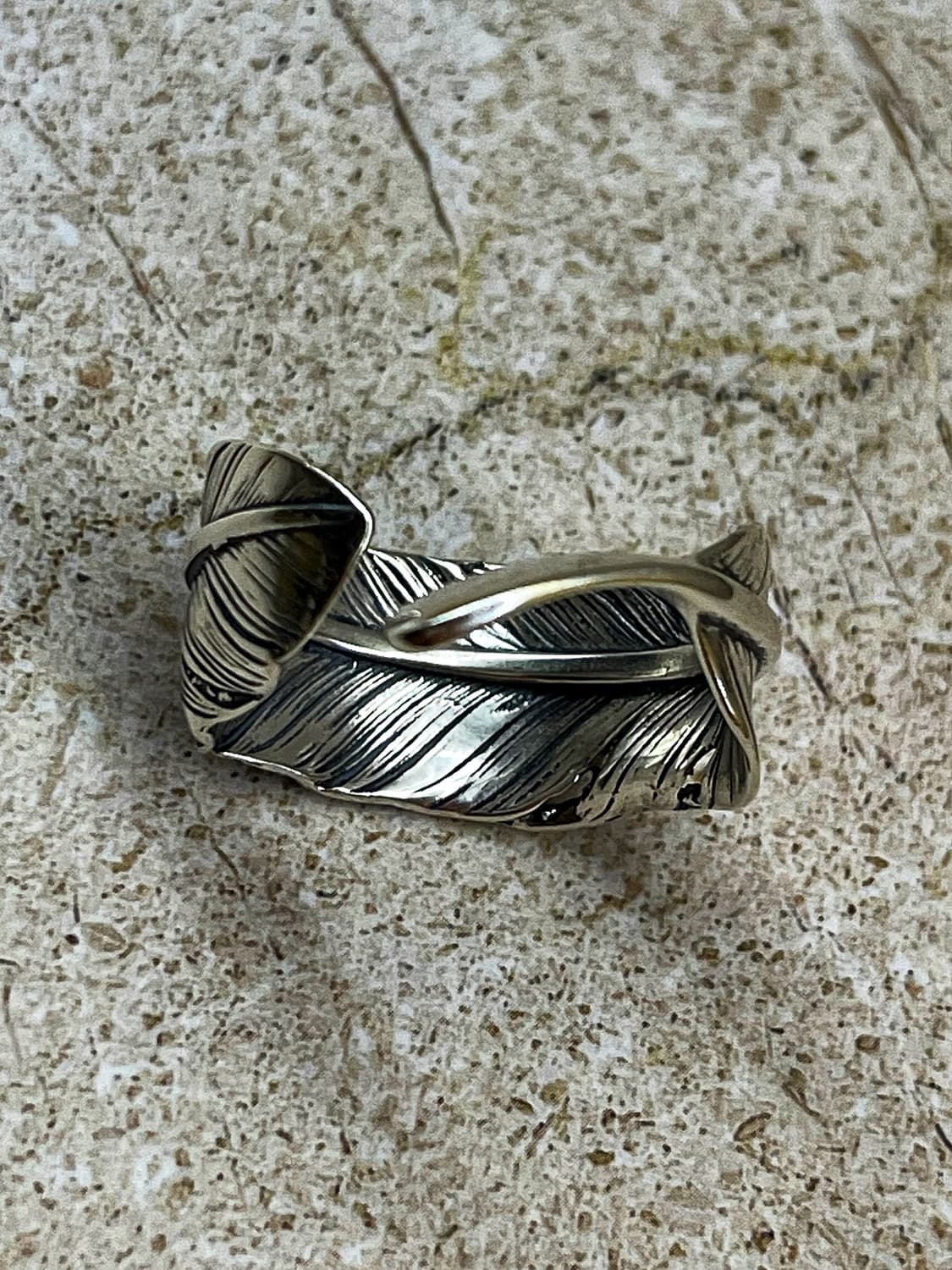 빈티지 페더 실버925 반지 크롬하츠무드 남자반지 상품이미지3