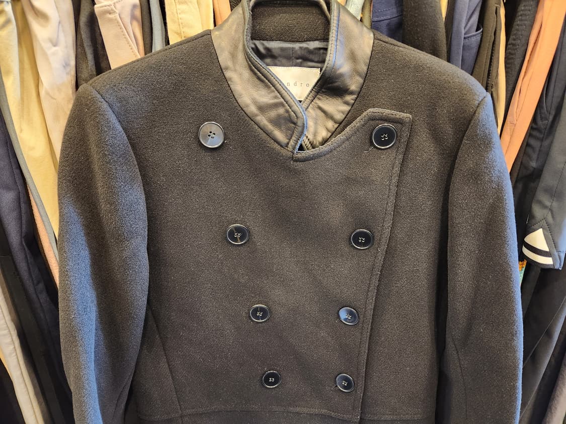 산드로 블랙 더블 코트 상품이미지2