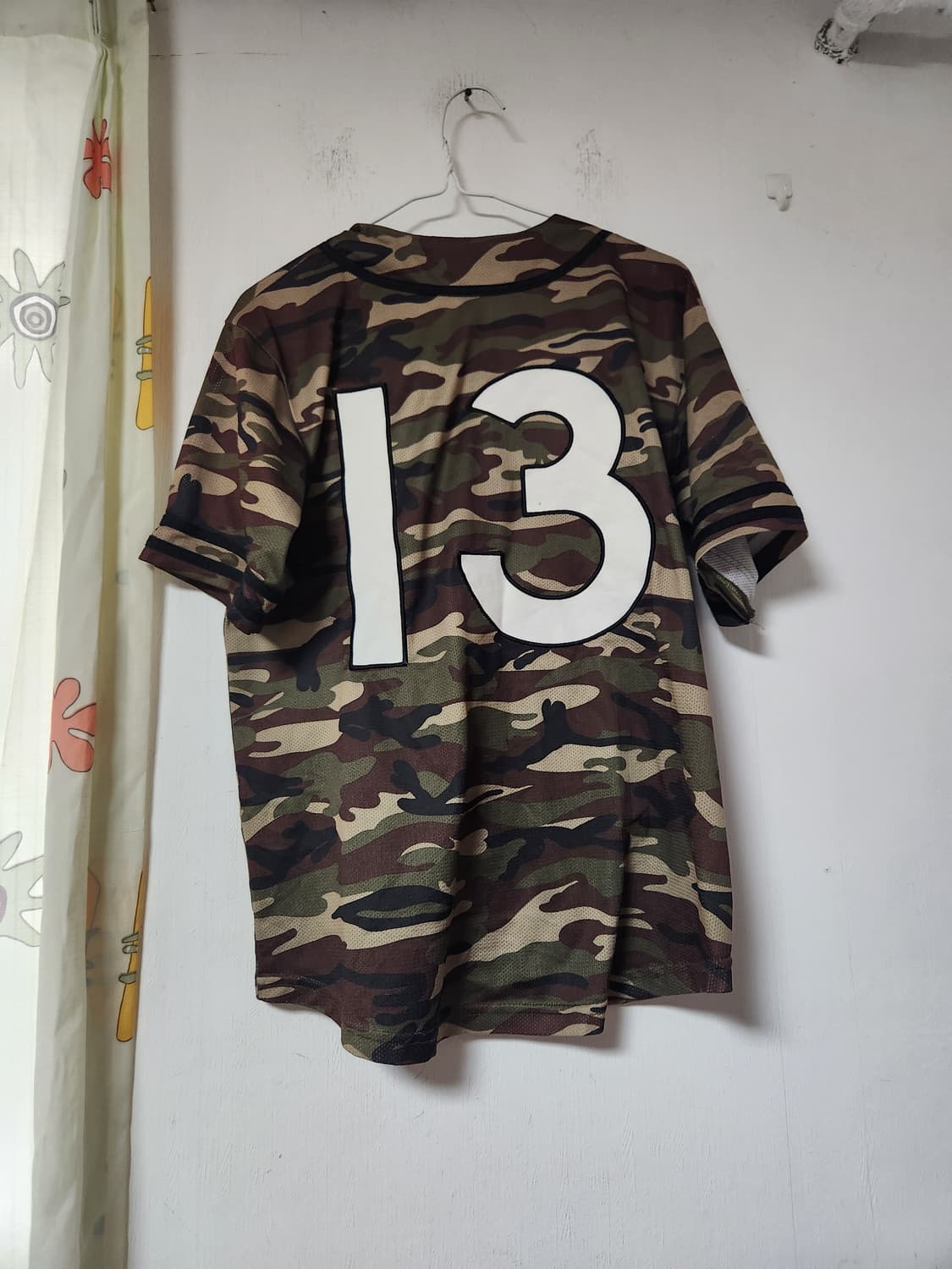 NY 카모 밀리터리 야구 셔츠  반팔티 S 상품이미지2