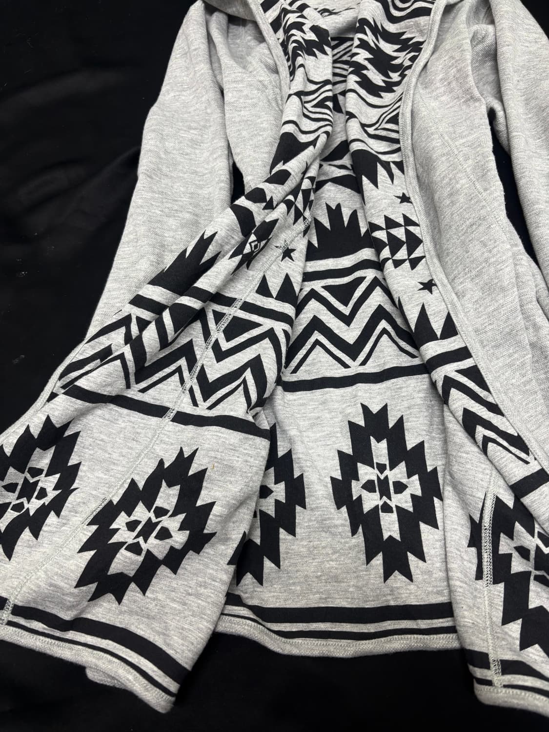 Nordic Pattern Detail Hoodie Cardigan 상품이미지4