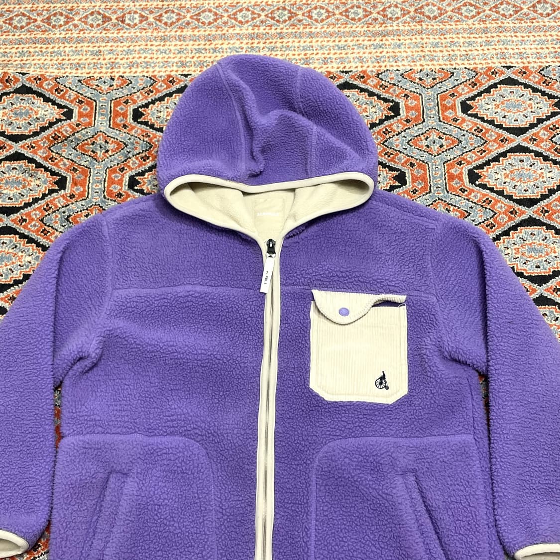 빈폴 퍼플 롱 플리스 후드집업 여성S / 140 상품이미지2
