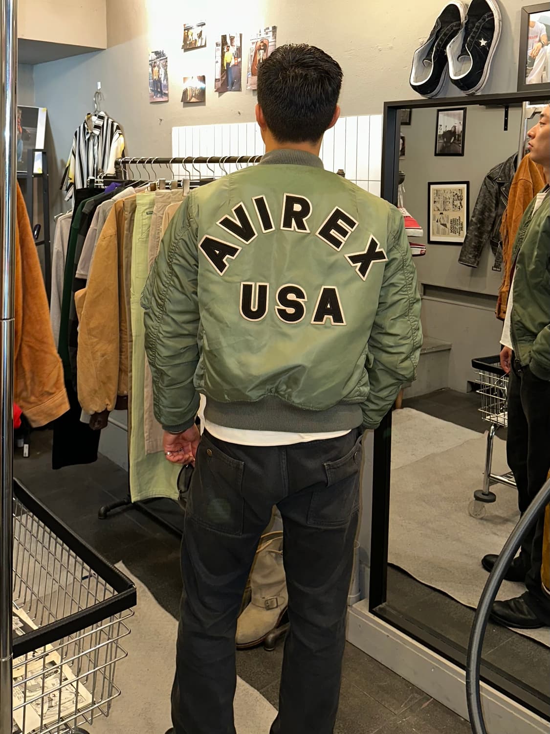Avirex back logo Ma-1 flight jacket 상품이미지1