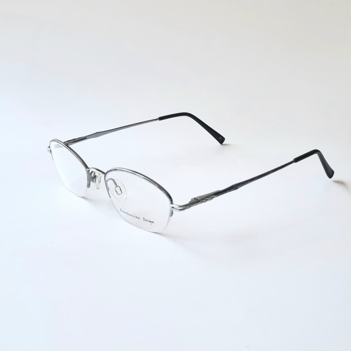 데드스탁 지적인무드 슬림 실버 반무테 안경테 769 상품이미지4
