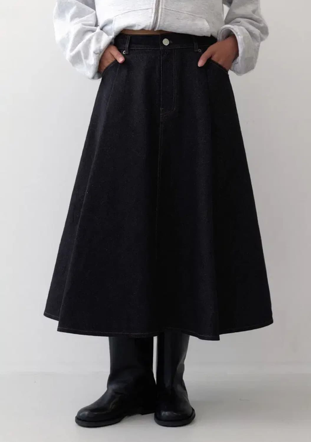 에핑글러 데님 플레어 스커트 상품이미지2