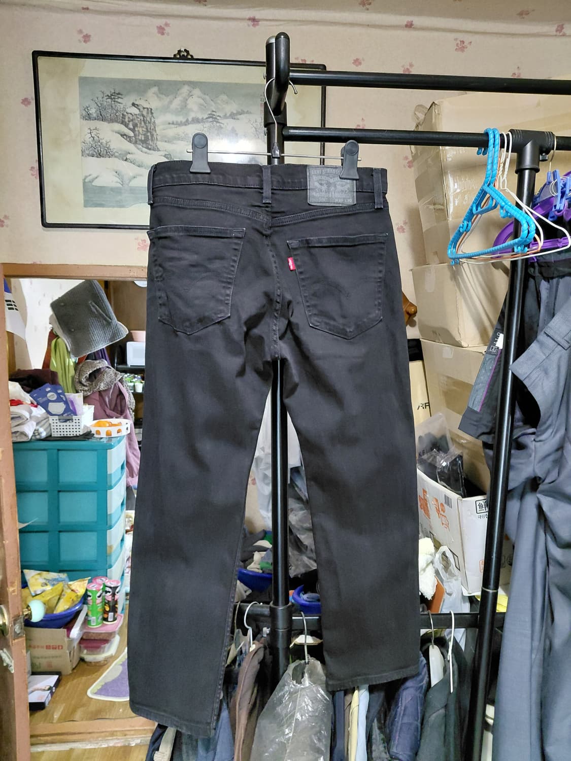 [리바이스505]레귤러핏 블랙 데님 청바지 30사이즈  상품이미지2