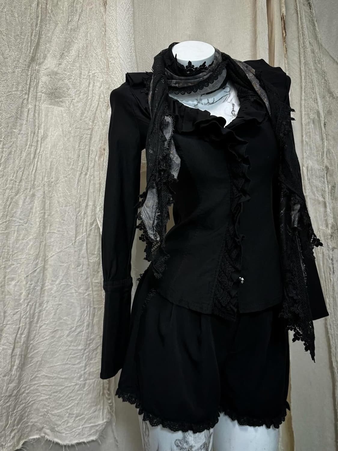 Ozz On Lace Detail Shirt 상품이미지1