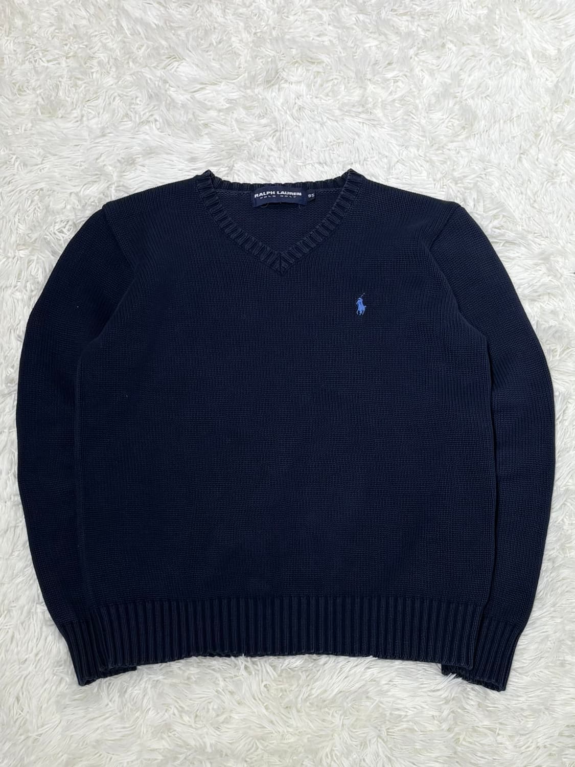 폴로랄프로렌 GOLF 네이비 포니 브이넥 니트 상품이미지3